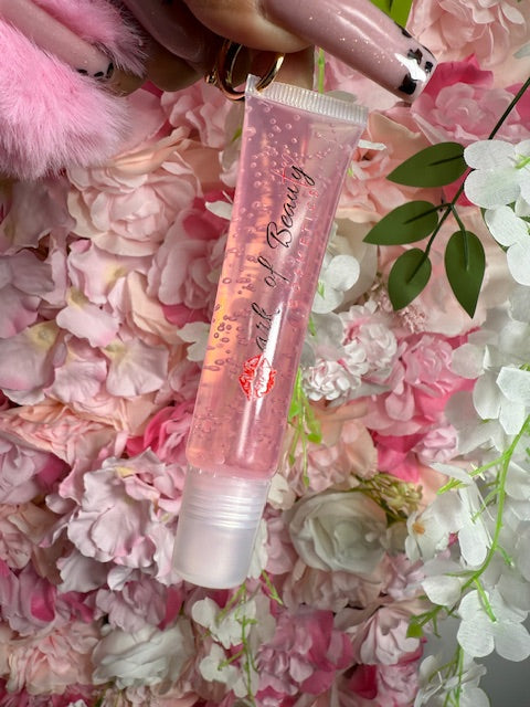 Lip Oil Pom-Pom Keychain Charm (Rose Hip)