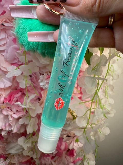 Lip Oil Pom-Pom Keychain Charm (Aloe Green)