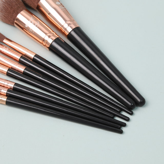 Makeup brushes (Black rose gold)
