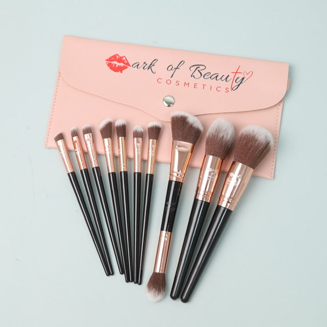 Makeup brushes (Black rose gold)