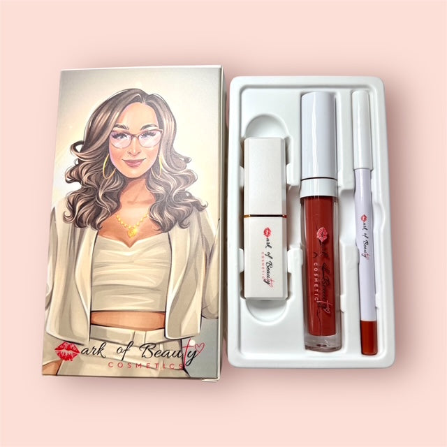 3 Piece Lip Kit (Cherry Bomb Red)