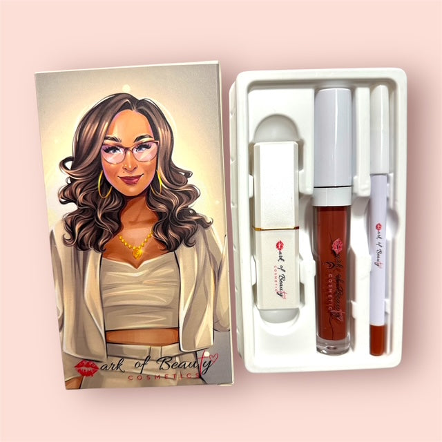 3 Piece Lip Kit (Sienna Desert Brown)
