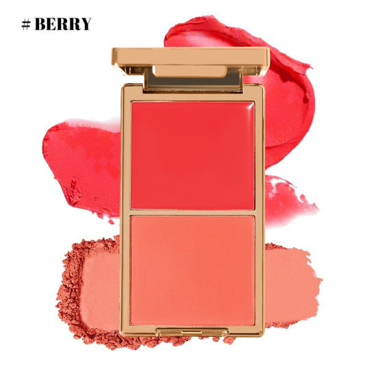 Berry- Cream & Powder Blush Duo