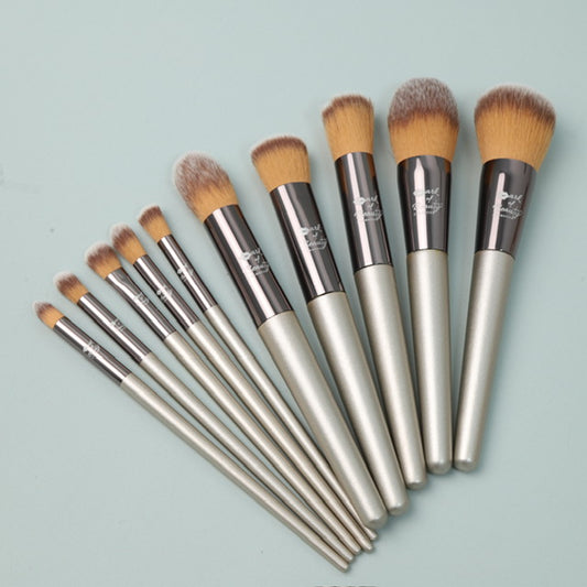 Makeup brushes (Metallic Silver)