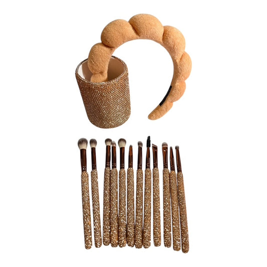 Dazzle Makeup Brushes (Gold Small)