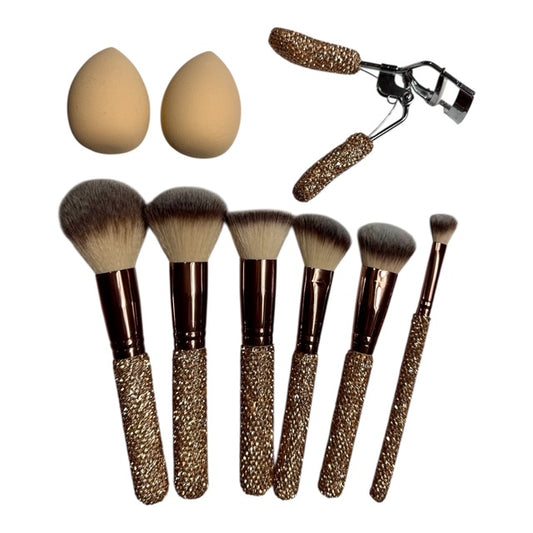 Dazzle Makeup Brushes (Gold)