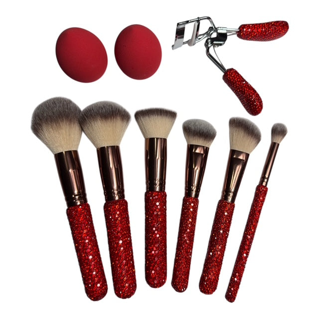 Dazzle Makeup Brushes (Red)